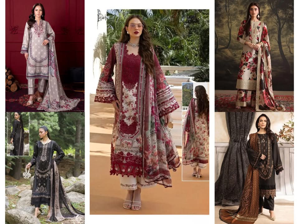 Unstitched 3‑Piece Pakistani Cotton Suit Collection Featuring Classic Kurta, Salwar, and Matching Dupatta