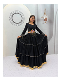 Traditional Navratri Style Cotton Choli with Cups Paired With Flowy 9 Meter Lehenga
