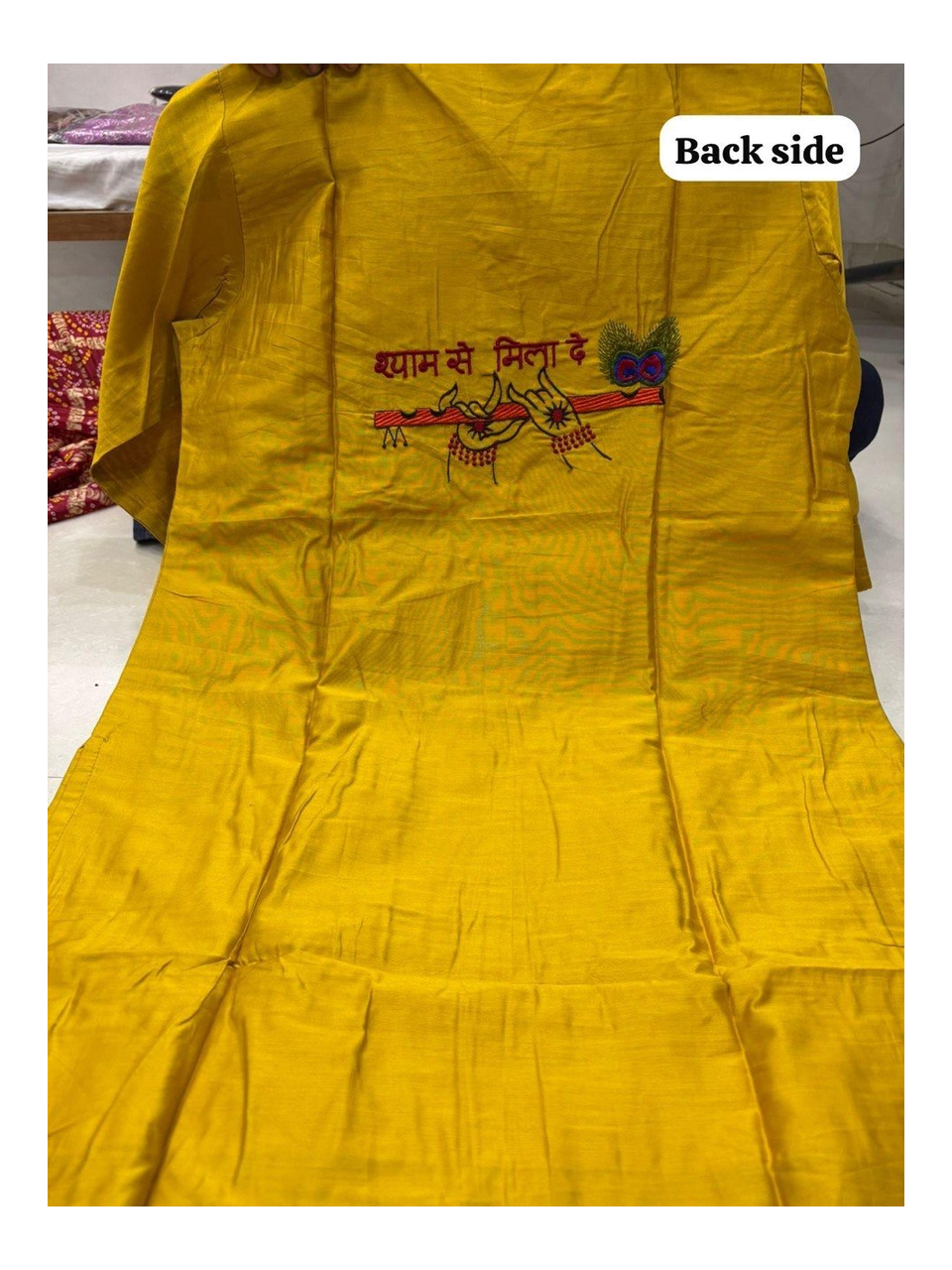 Premium Quality Janmashtami Special Chanderi Maslin Kurti Paired with Elegant Chinon Dupatta
