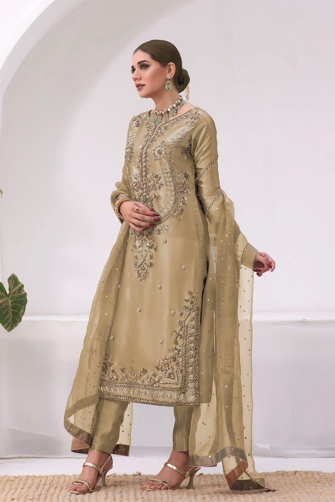 Pakistani Designer Collection In Jimmy Choo Silk Fully Stitched Ready To Wear