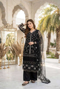 Heavy Soft Net Sharara Suit Set with Sequined Pearl Work, Soft Butter‑Silk Palazzo, and Embellished Heavy‑Shine Net Dupatta